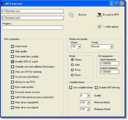Free MP3 Converter Screenshot